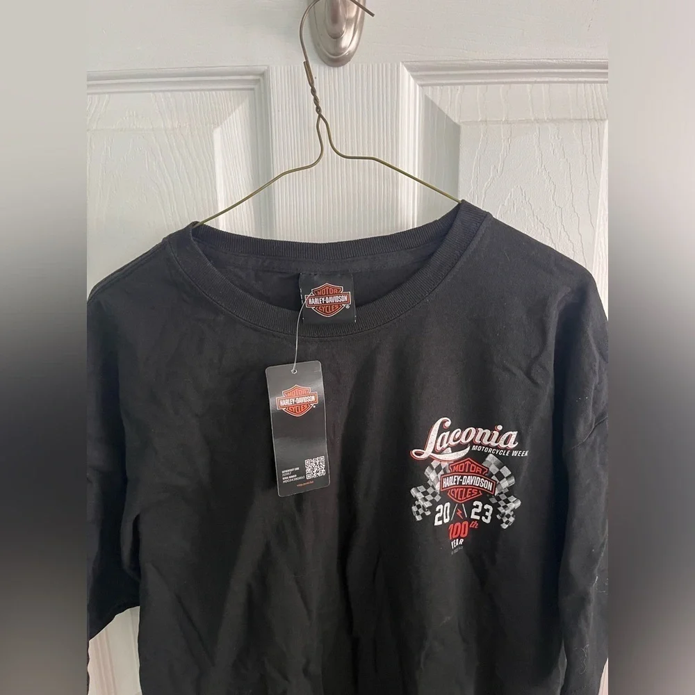 Harley Davidson Laconia Bike Week 100th Year Anniversary Tee Large